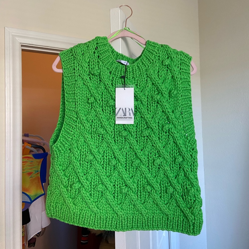 NWT Zara Green Vest